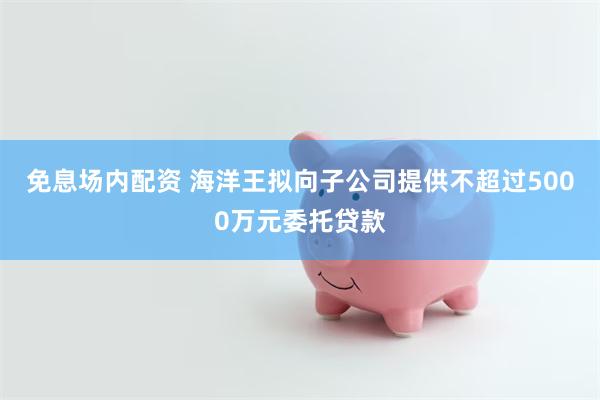 免息场内配资 海洋王拟向子公司提供不超过5000万元委托贷款